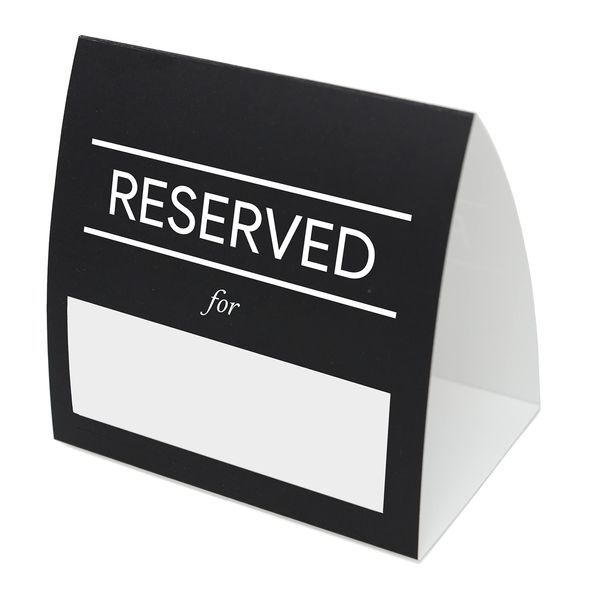 Reserved For Table Signs 20 Pack | Table Tent Place Cards for Weddings, Restaurants, Events