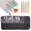 Accessotech 20pc Nail Art Design Painting Dotting Detailing Pen Brushes Bundle Tool Kit Set