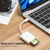 USB C to SD Card Reader, BorlterClamp Type C to SD/Micro SD Memory Card Reader Adapter Compatible with MacBook, Laptops, Tablets, Smartphones (White)