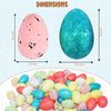 66PCs Easter Foam Eggs, Speckled Artificial Bird Eggs, Glitter Decorative Easter Eggs, Easter Craft, Bonnet Decoration