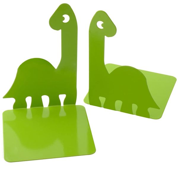 Artkingdome Cute Dinosaur Bookends for Room Ends Books Holder Racks Stand Desk School Liberary Bookends Decorative 1Pair Green