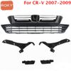 6PCS For CR-V 2007-2009 CRV Front Upper Lower Chrome Grille Grill Mesh Brackets