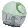 Hand Pull String Garlic Mincer, Multifunctional Manual Food Processor for Home (Light Green)