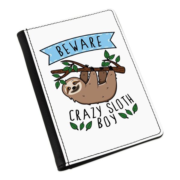 Gift Base Beware Crazy Sloth Boy Passport Holder Cover
