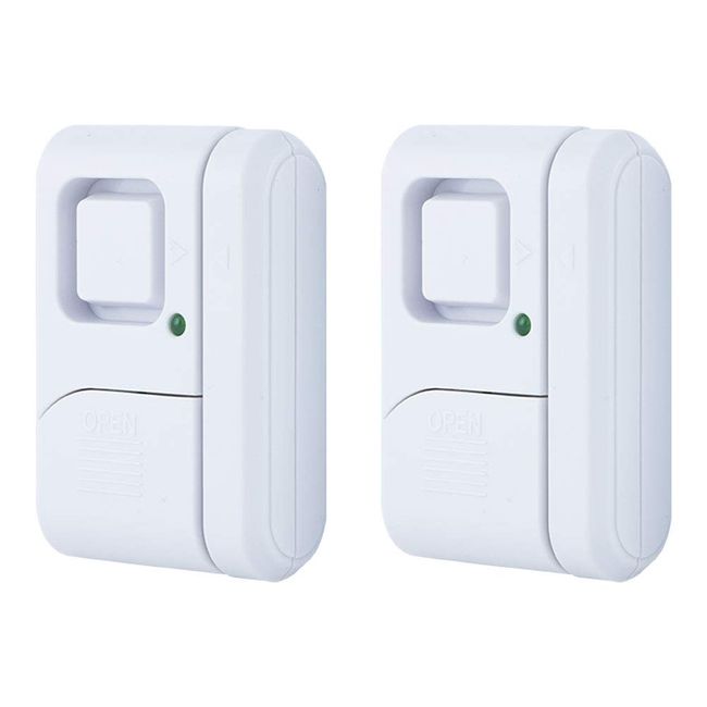 GE Personal Security Window and Door Alarm, 2 Pack, DIY Protection, Burglar Alert, Wireless Chime/Alarm, Easy Installation, Ideal for Home, Garage, Apartment and More, 45115