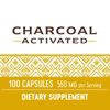 Nature's Way Activated Charcoal Supplement Gluten-Free 100 Capsules