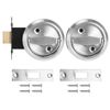 Double Sided Lock, Stainless Steel Door Lock for Bathroom Use(Silver (with Lock))