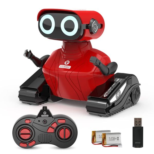 HONGCA Girl Robot Toys, Rechargeable Remote Control Robot Toy with Touch Sense Recording Programming Music LED Eyes Dance Moves Flexible Head/Arms, RC Toys for Kids Boys Girls Age 3+ Birthday Gifts