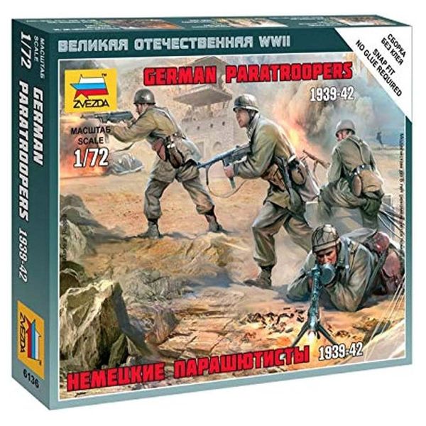 Zvezda Model Kit – Z6136 – German Paratroopers – 1: 72 Scale