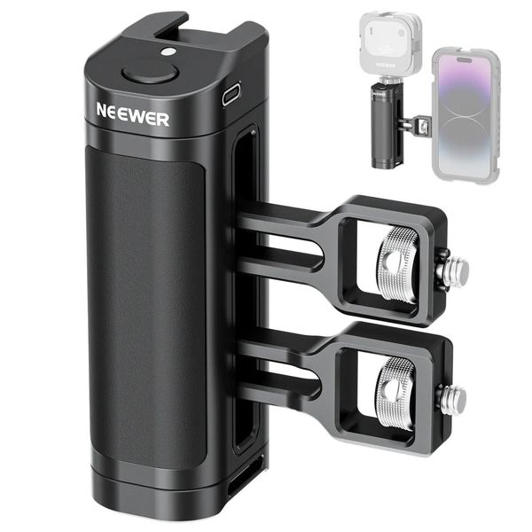 NEEWER Side Handle Grip with Wireless Remote Control for Phone Cage