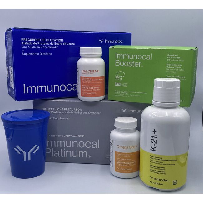 IMMUNOCAL,IMunocal Platinum ,OMEGA,Booster K21) Free Calcium And Cup