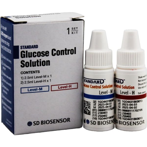 1 x SD Biosensor Blood Glucose Control Solution - Low and High Parameters