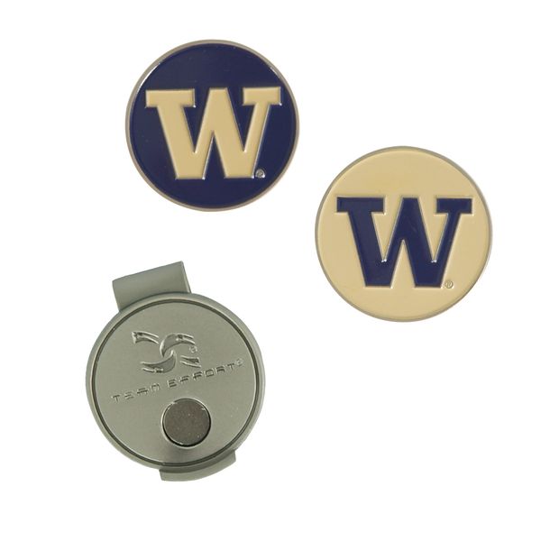 Team Effort Washington Huskies Hat Clip & 2 Ball Markers