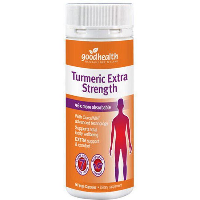 Good Health Turmeric EXTRA STRENGTH Capsules 90 - made in NZ