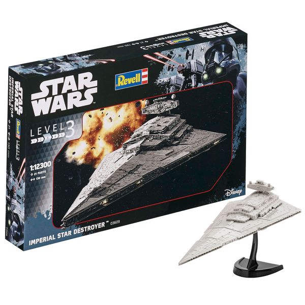 Revell Imperial Star Destroyer Modellbausatz I Maßstab 1:2700 I Detailreiche Triebwerksnachbildungen I Fein gravierte Oberfläche I Geeignet ab 10 Jahren I Ideal für Sammler und Star Wars Fans