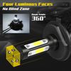 4-Side H4 9003 LED Headlight High Low Beam Conversion Kit Canbus 6000K HID White