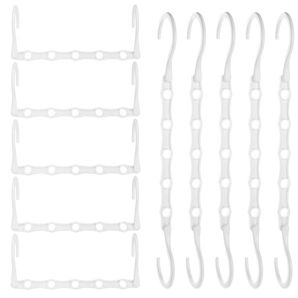 Rainberg 6pcs Space Saving Hangers, Triangular Magic Hangers, White