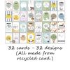 32 Eco Friendly Baby Milestone Cards Made from Recycled Material