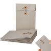 10 Pcs Kraft Paper String Envelope File Folder A5 Size Vertical Document Bill Cards Storage Organizer File Bag with Button String Tie Closure Bag File Folder Project Pockets for School Office
