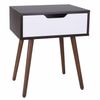 End Table w/Drawer Mid-Century Dressing Table w/ Sliding Drawer Smiley Handle