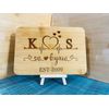 Engraved Couple Personalized Monogram EST year on Bamboo board Desk Decoration