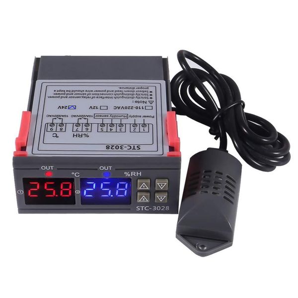 STC-3028 DC 24V 10A Digital Temperature Controller Dual Display Thermostat Th...