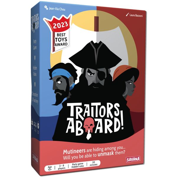 SAVANA Traitors Aboard - Award Winning Secret Identity Party Game - Fun, Bluffing and Betrayal | Easy to Learn, 15-Minute Round | Popular Games for 3-8 Players - Ages 10+ | Family Card Game