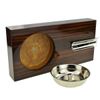 Ebony Wood Veneer Single Position Cigar Ashtray
