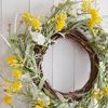 Ginger Ray Easter Spring Blossom Yellow Foliage Easter Wreath Hanging Decoration - 40cm