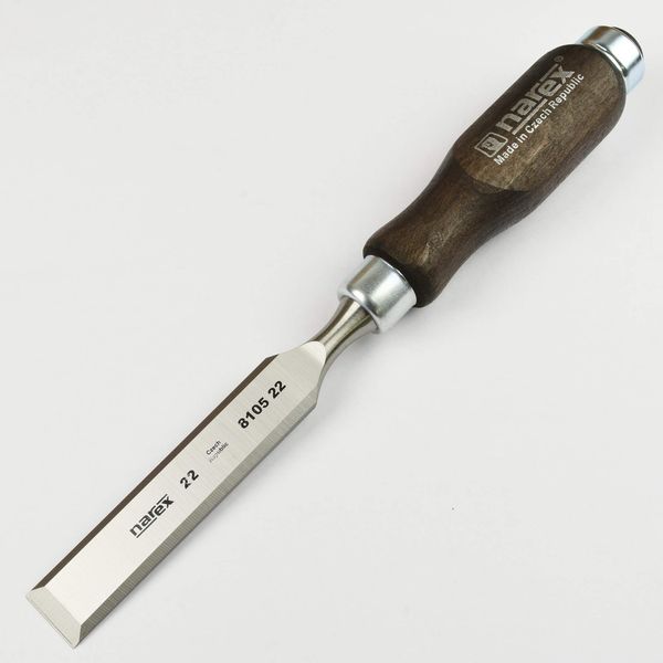 Narex Piercing Chisel - Flat with Dark Grip - 22 mm