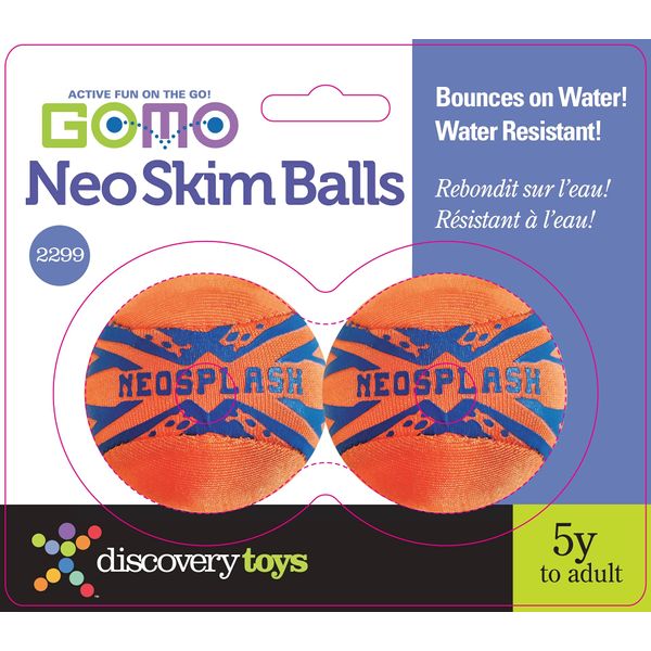 Discovery Toys GO-MO Skim Balls Pool Skipping Toy - 2 Pack | Skips, Bounces, Floats on Water | Water Games for Kids & Adults | Summer Toy for Swimming Pool, Beach, Lake