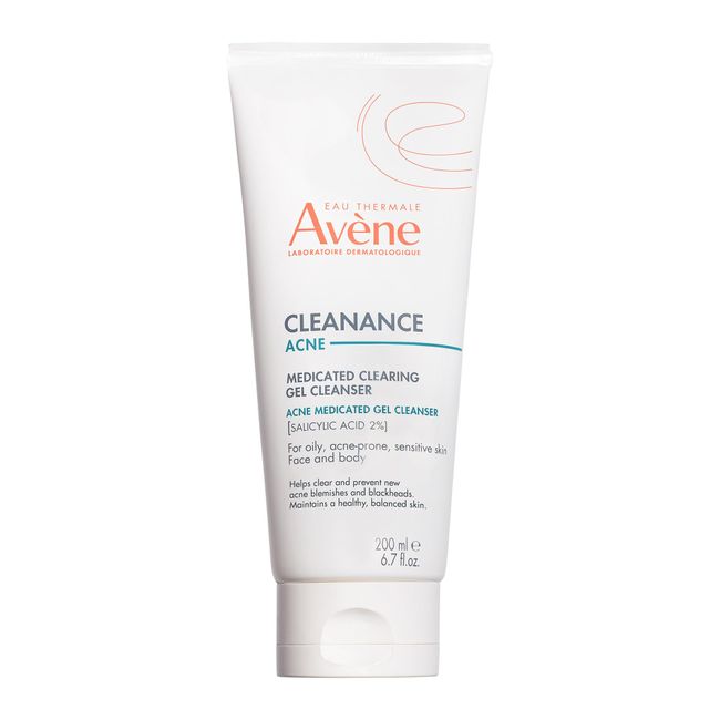 Eau Thermale Avene Cleanance ACNE Clearing Gel, acne cleanser for sensitive skin with Salicylic Acid, deep cleanses & prevents acne on face & body 6.76 fl. oz.