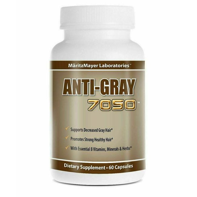 3 Pack Anti Gray 7050 Hair Saw Palmetto Catalase Max Strength Dietary Supplement