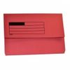 Foolscap Document Wallets 285gsm, Assorted Colours, Pack of 25 Folders (Red)