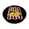 Lemon Bow Heart Stripes Fun Aesthetic PopSockets Adhesive PopGrip