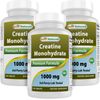 3 Pack Best Naturals Creatine Monohydrate 1000 mg 240 Tablets