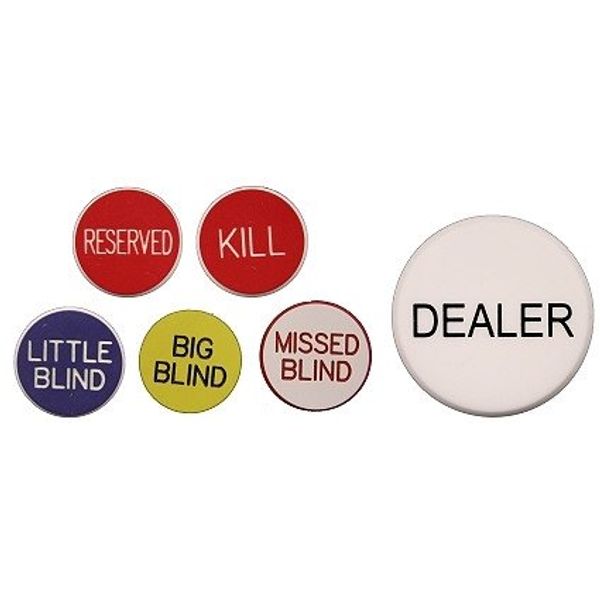 ChipsAndGames Professional Texas Holdem 5 Poker Dealer Button Package