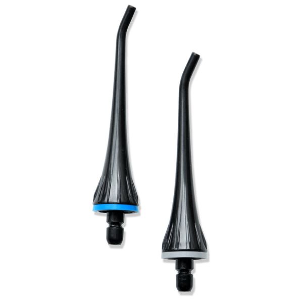 ToiletTree Products Poseidon Oral Irrigator Replacement Tips, Twin Pack (2 Tips), Black