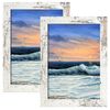 LUCKYLIFE 5x7 Picture Frame Distressed White for Wall Mounting or Tabletop Display, 2 Pack