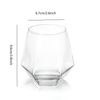 simpa Diamond Shape Multicoloured Drinking Glasses 290ml Set of 6