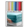 ELECTRIC ADJUSTABLE BED SMALL DOUBLE 4' X 6' 6" EXTRA LONG FITTED SHEETS (48" X 78") 300 Thread Count Percale Material (Cream, 10" Depth)
