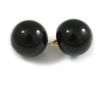 Black Acrylic Ball Stud Earrings/20mm in Diameter