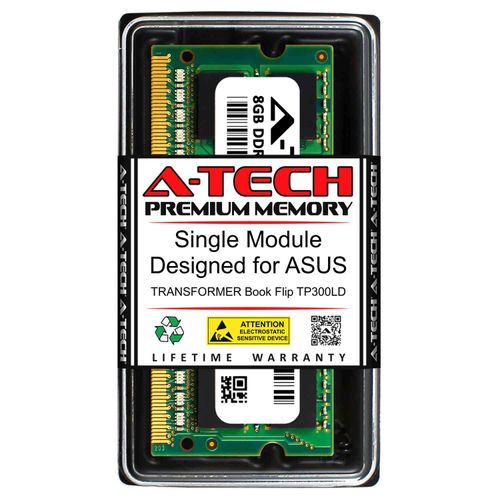 A-Tech 8GB RAM for ASUS Transformer Book FLIP TP300LD | DDR3 1600MHz SODIMM PC3-12800 204-Pin Non-ECC Memory Upgrade Module