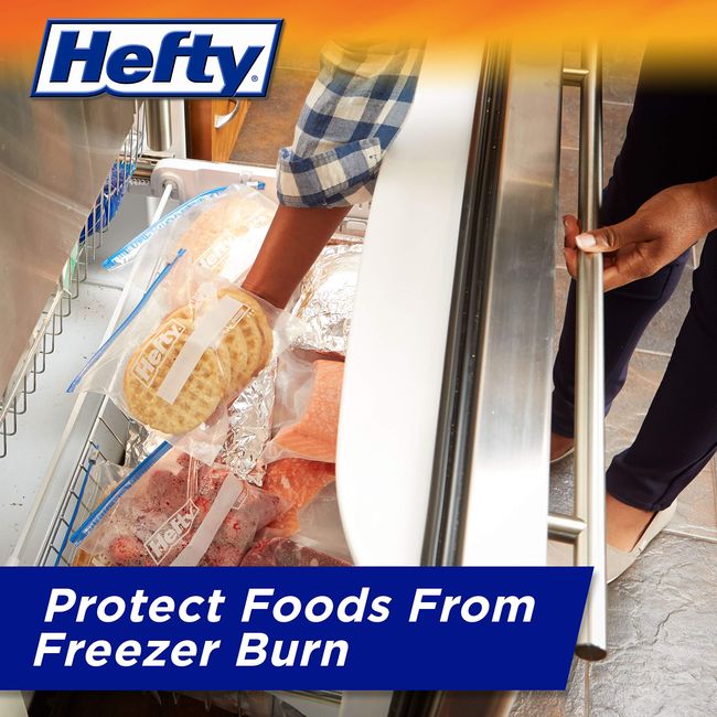 Hefty Slider Freezer Storage Bags, Gallon Size, 25 Count (Pack of 9), 225  Total