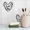 'Love Heart' 108mm Square Ceramic Tile (TD00031380)