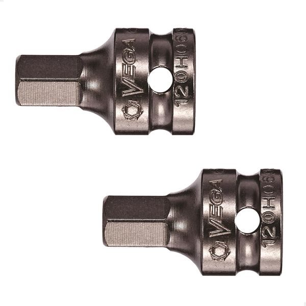 VEGA Hex 5mm Socket Bit. Professional Grade 1/4" Square Drive Allen Hex 5mm Bit Socket. 120H050SB-2
