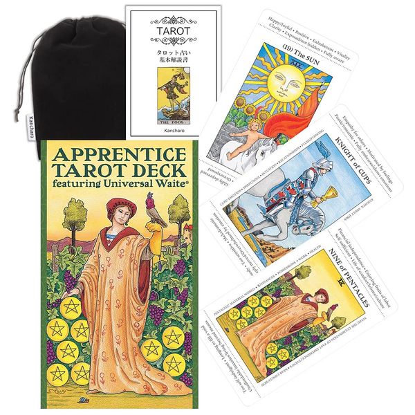 Kancharo Tarot Cards, 80 Cards, Tarot Divination [Apprentice Tarot Deck, Apprentice Tarot Deck] Japanese Tarot Card Basic Instruction Manual & Pouch Included