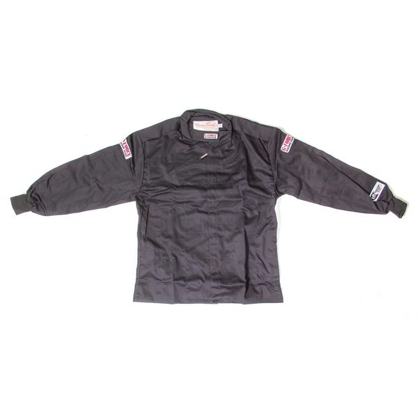 G-FORCE Racing Gear 4126MEDBK GF 125 Black Medium Single Layer Racing Jacket