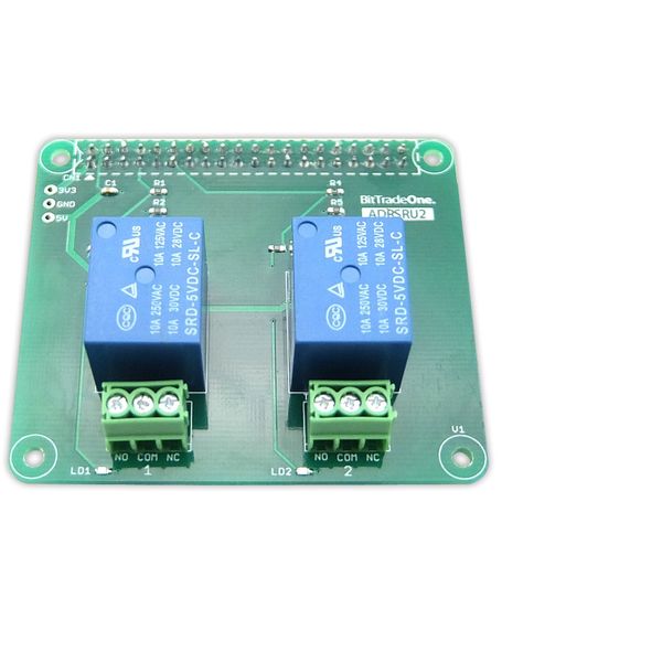 BitTradeOne ADRSRU2 Relay Control Extension Board for Raspberry Pi 2 Circuits [Assembled]