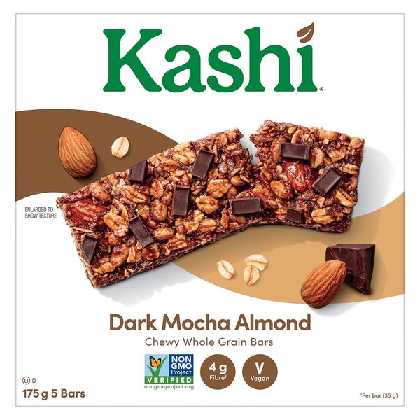 Kashi, Chewy Granola, Dark Mocha Almond Snack Bars, 175g/6.17oz., 5ct, {Imported from Canada}